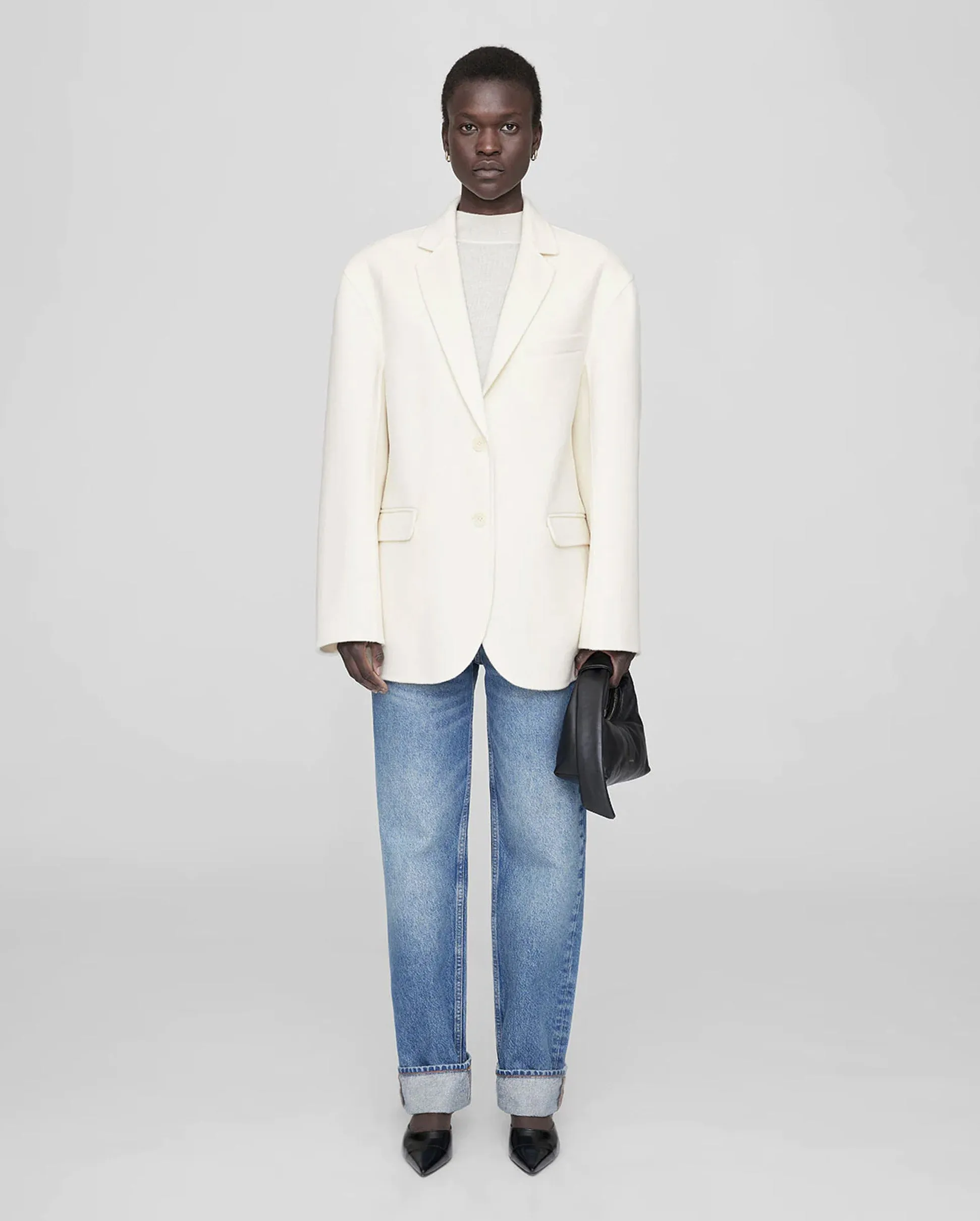 QUINN BLAZER / WHITE CASHMERE BLEND