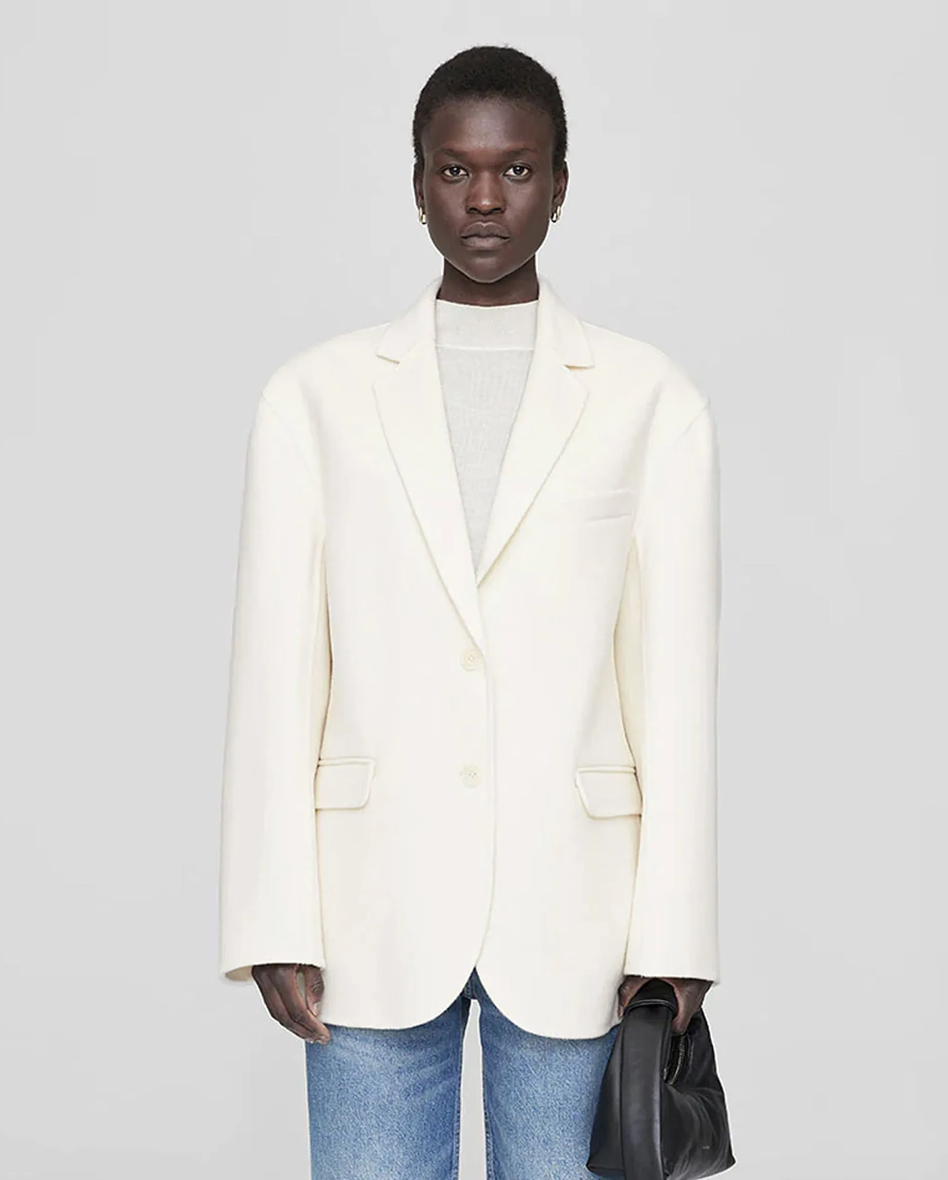 QUINN BLAZER / WHITE CASHMERE BLEND