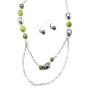 Right On Time Green Necklace