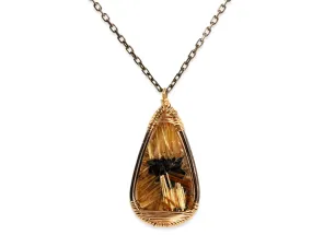 Rutilated Quartz Pendant Necklace