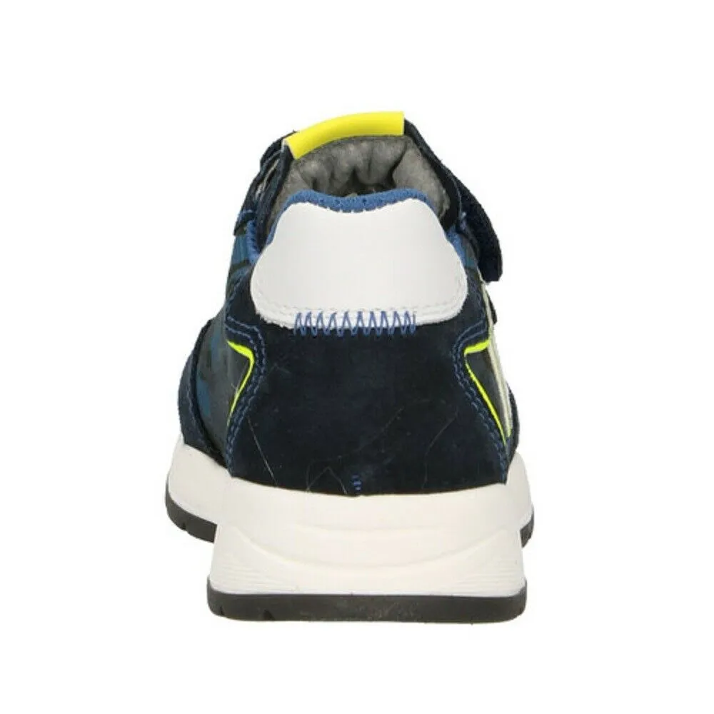 Scarpe bambino NeroGiardini art. I124610M 207 sneakers strappi blu scamosciato