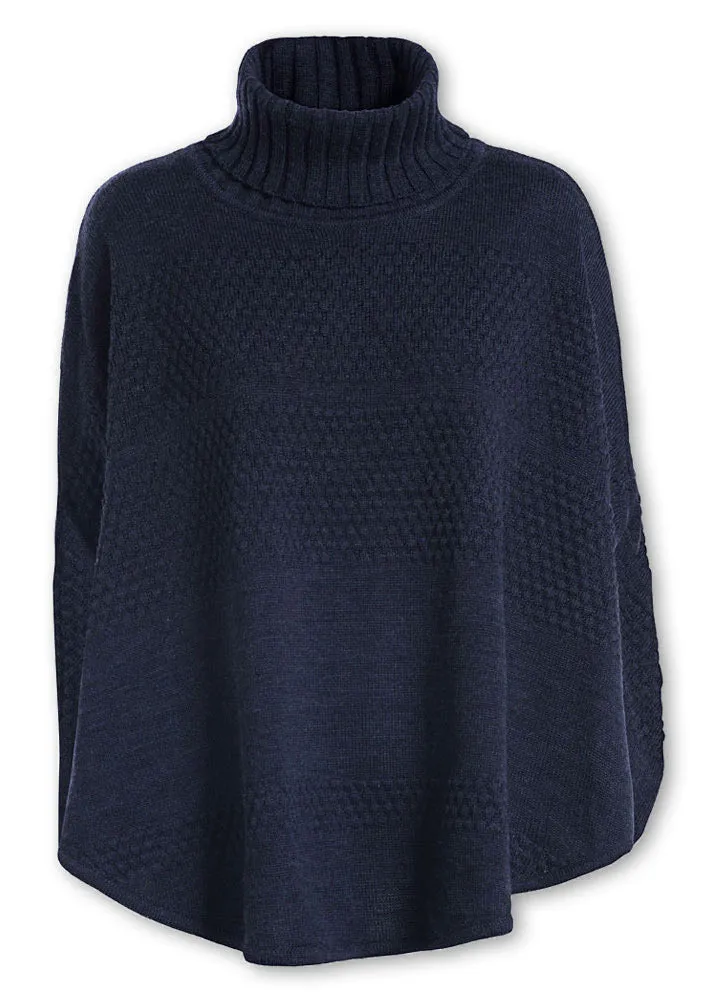 Sibin Linnebjerg Siff Poncho - Navy