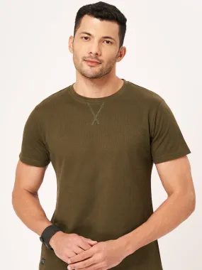 Solid Round Neck Half Sleeve T-shirt