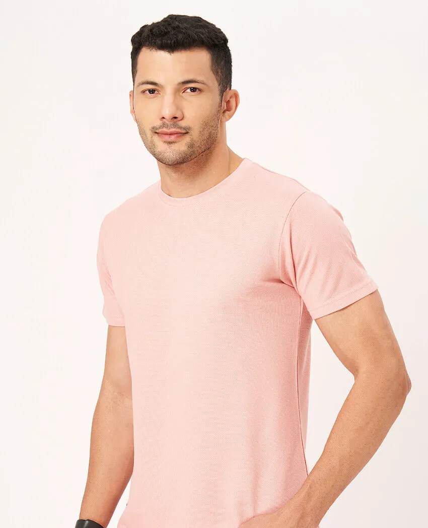 Solid Round Neck Half Sleeve T-shirt