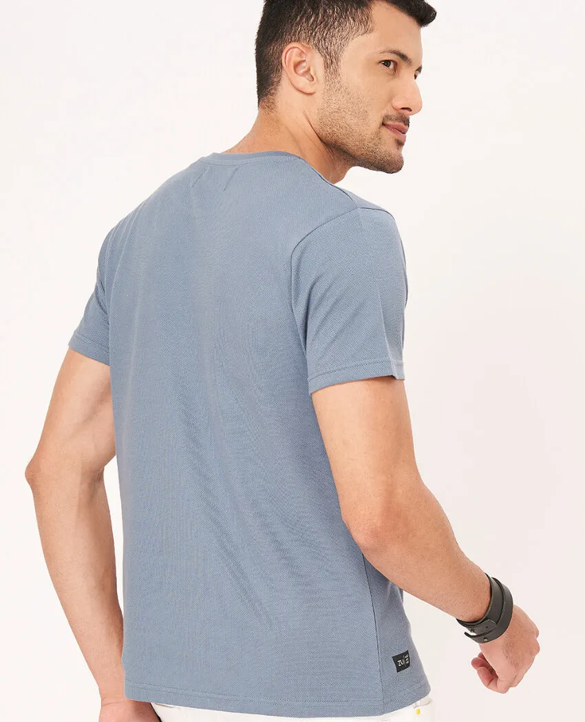 Solid Round Neck Half Sleeve T-shirt