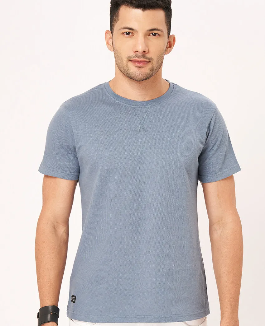 Solid Round Neck Half Sleeve T-shirt