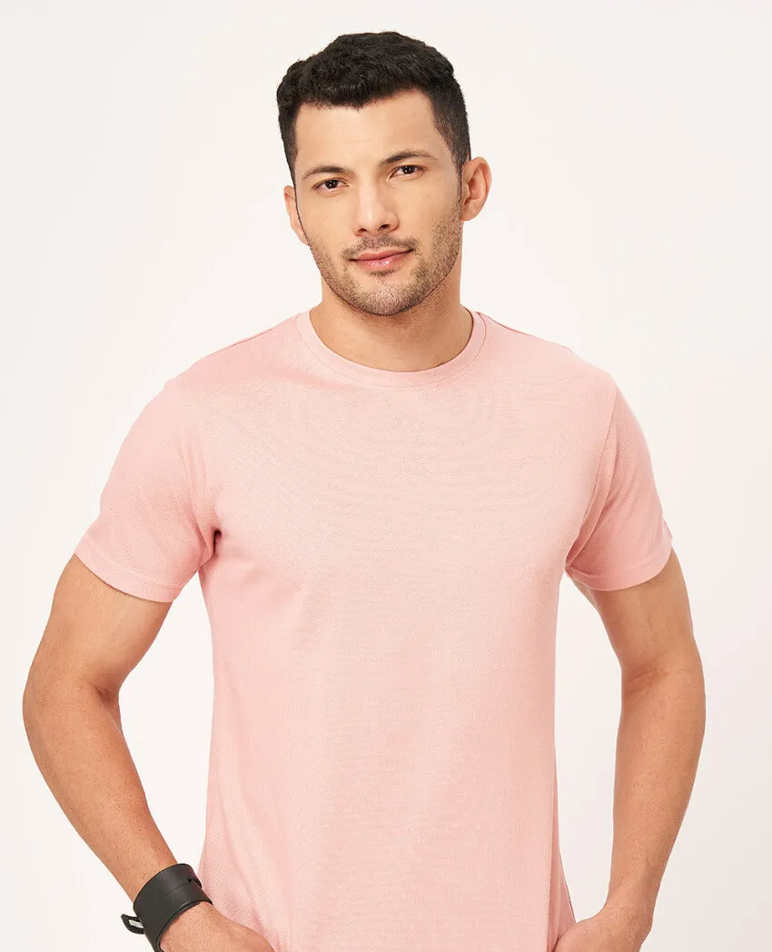 Solid Round Neck Half Sleeve T-shirt