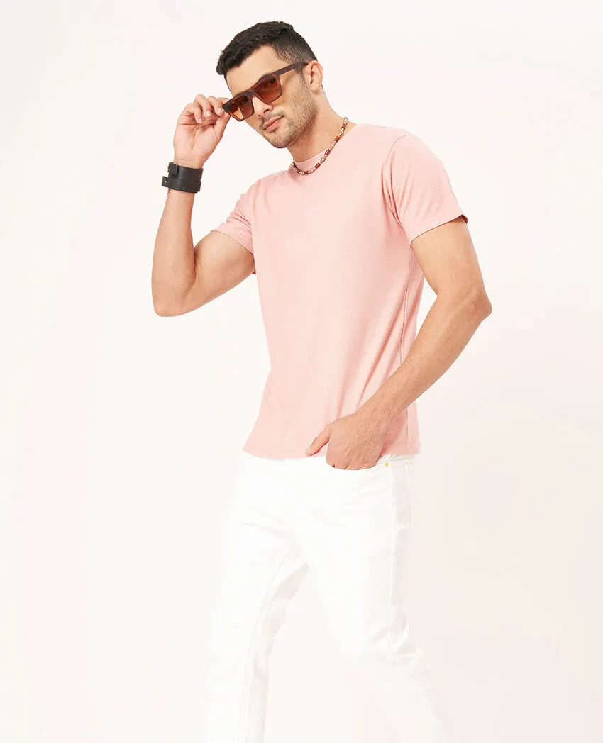 Solid Round Neck Half Sleeve T-shirt