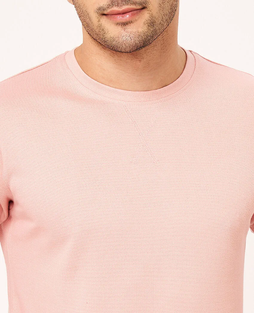 Solid Round Neck Half Sleeve T-shirt