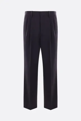 straight-leg wool pants