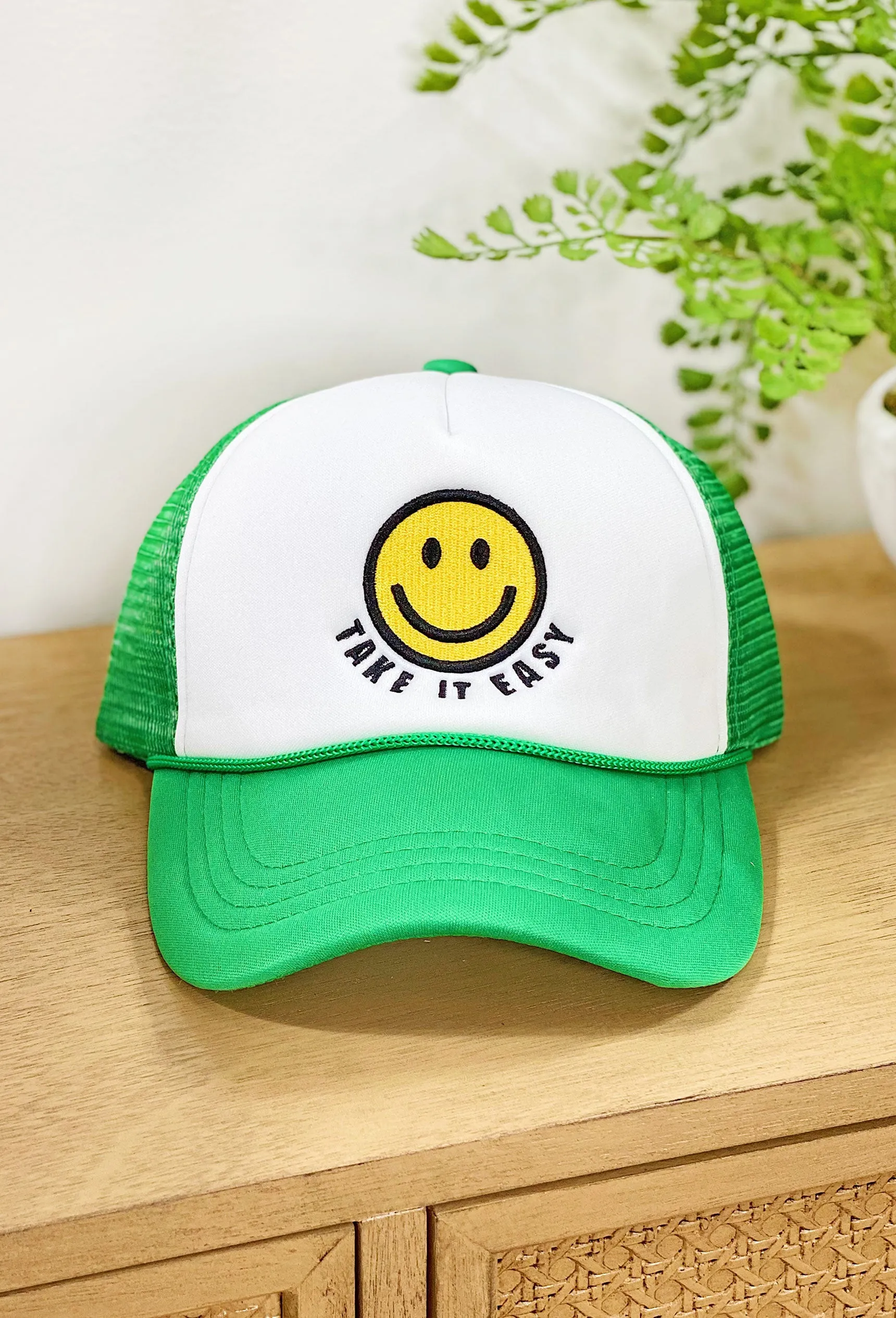 Take It Easy Trucker Hat in Green