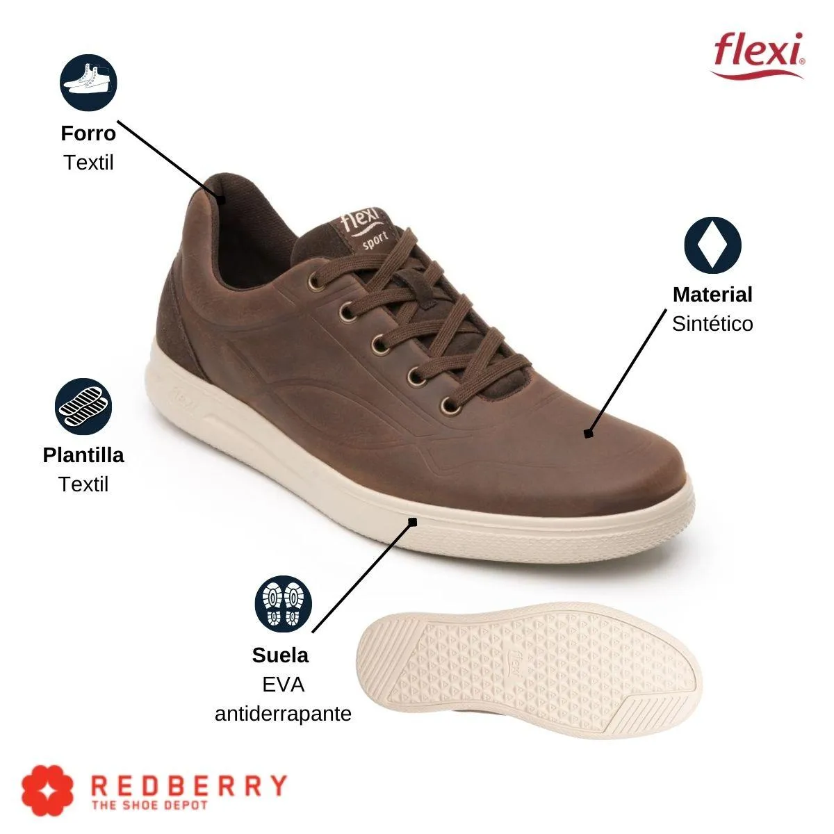 Tenis Sneaker Flexi Hombre Casual 401206