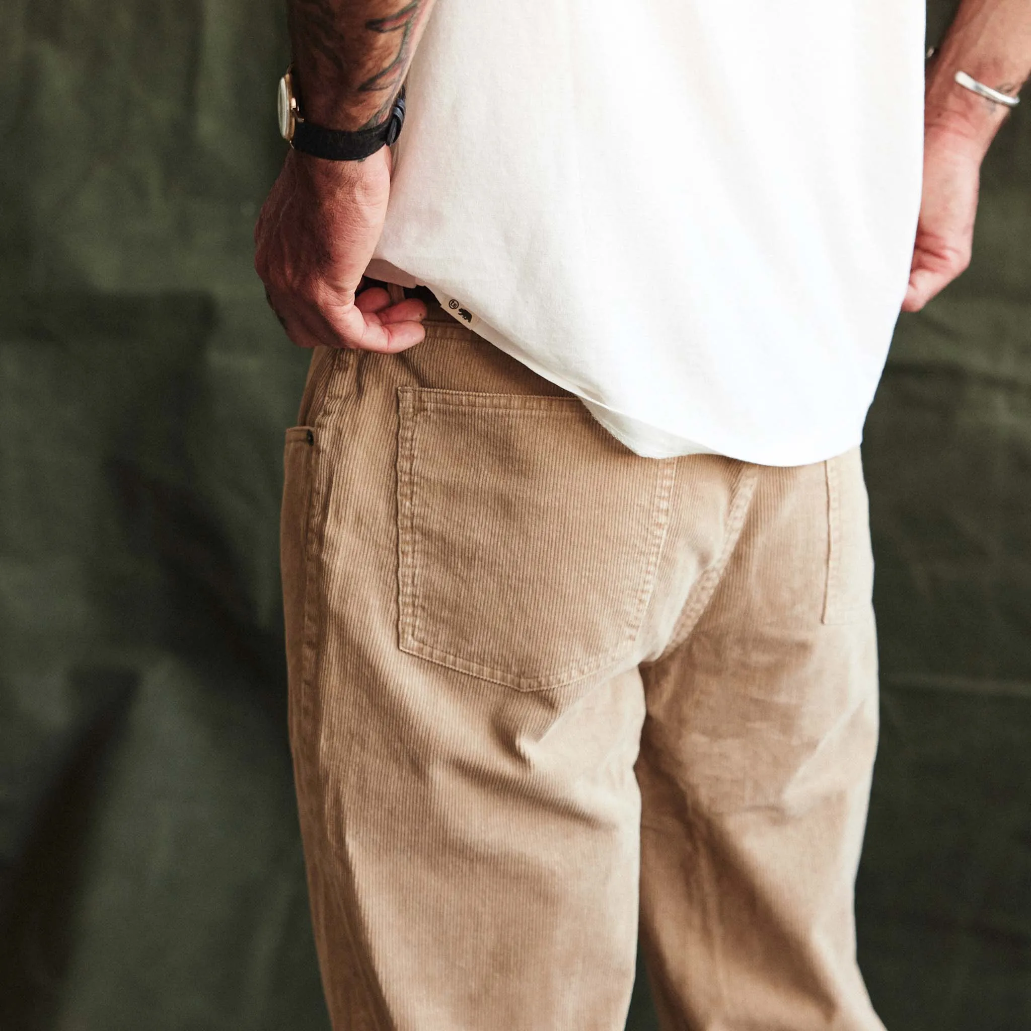 The Democratic All Day Pant in Light Khaki Cord