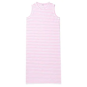 The Tank Dress - White/Hot Pink