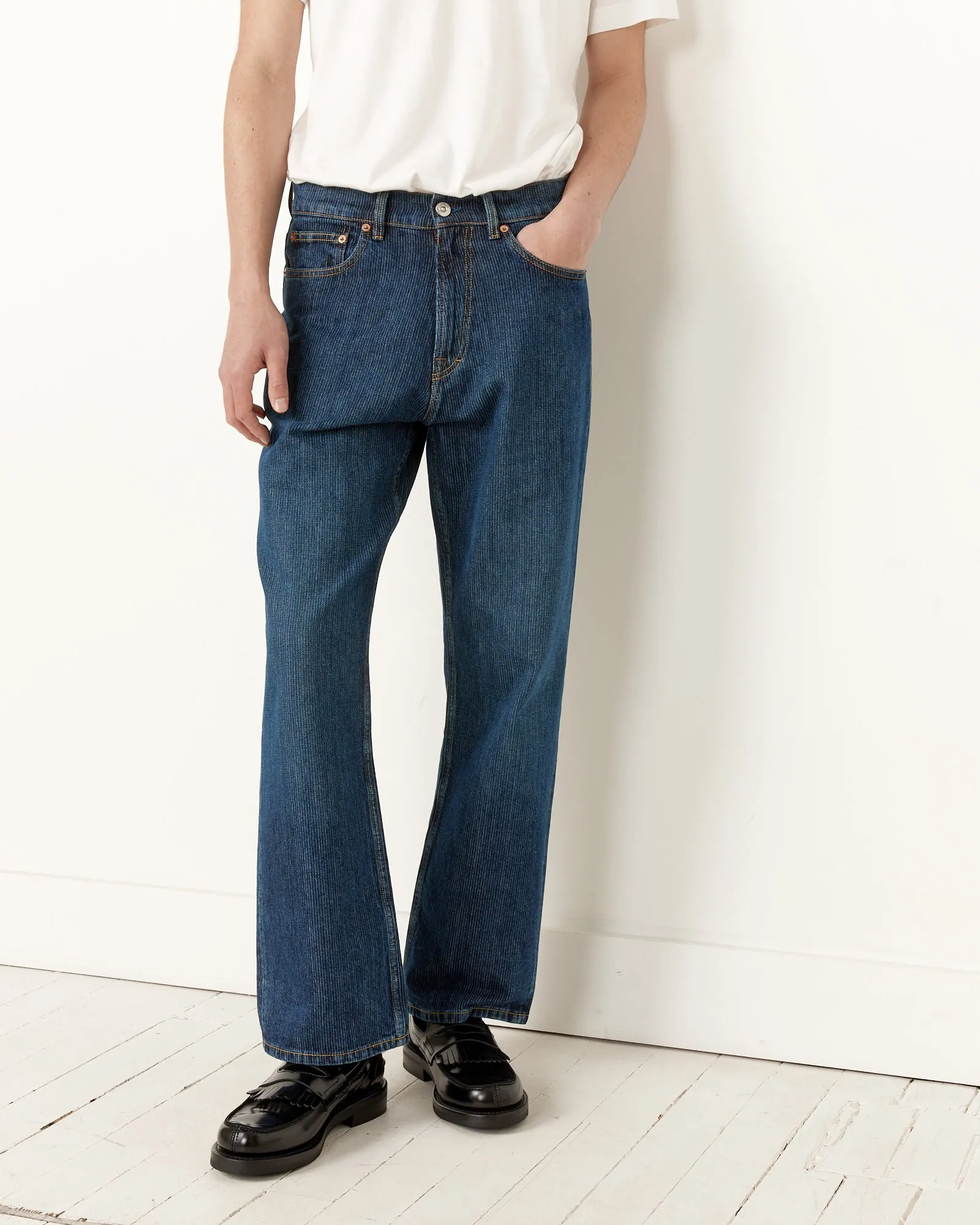 Third Cut Denim in Deep Blue