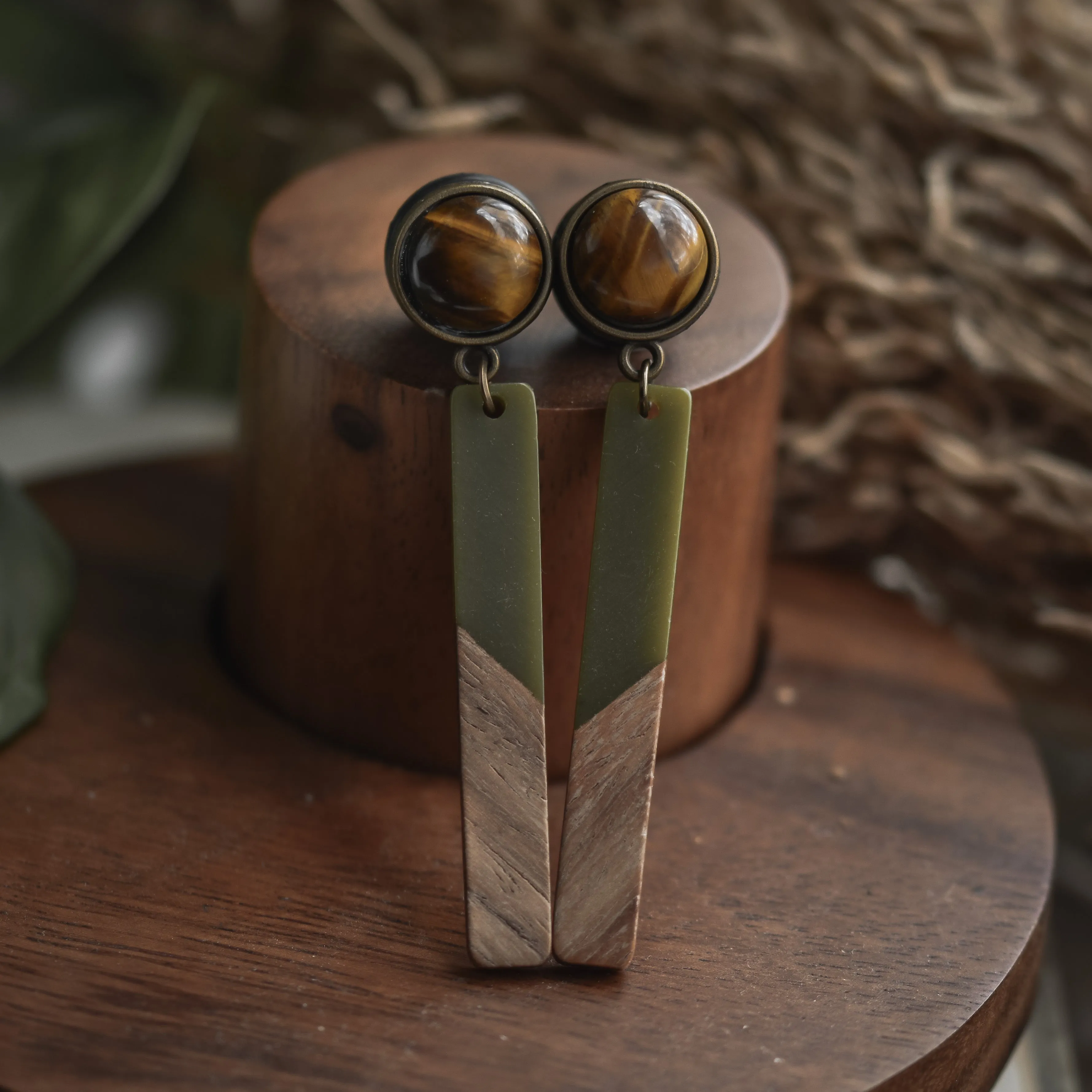 Tiger's Eye Wood Plugs