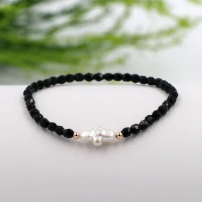 Tuxedo Cross Bracelet