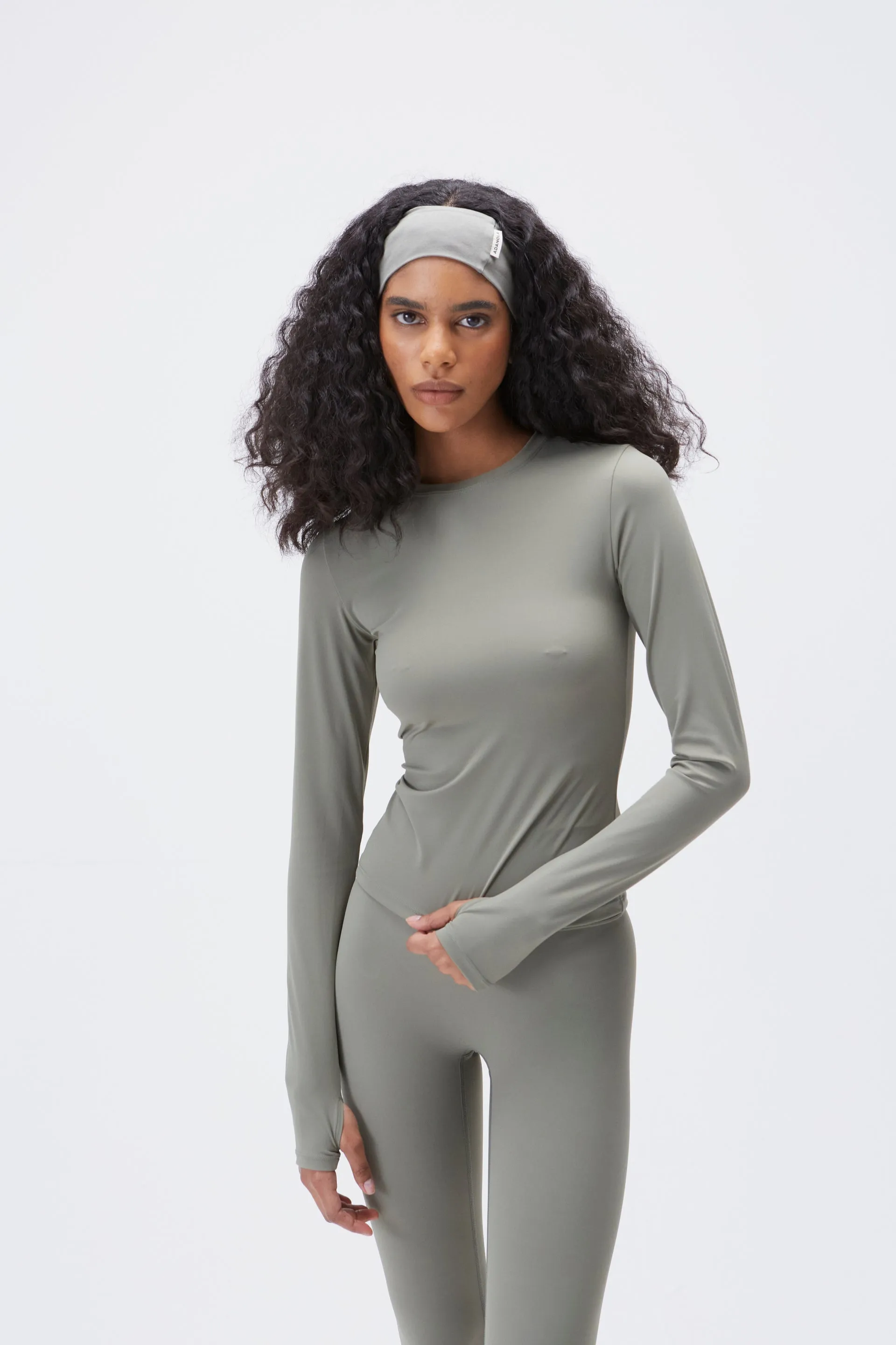 Ultimate Long Sleeve Longline Top - Olive Green