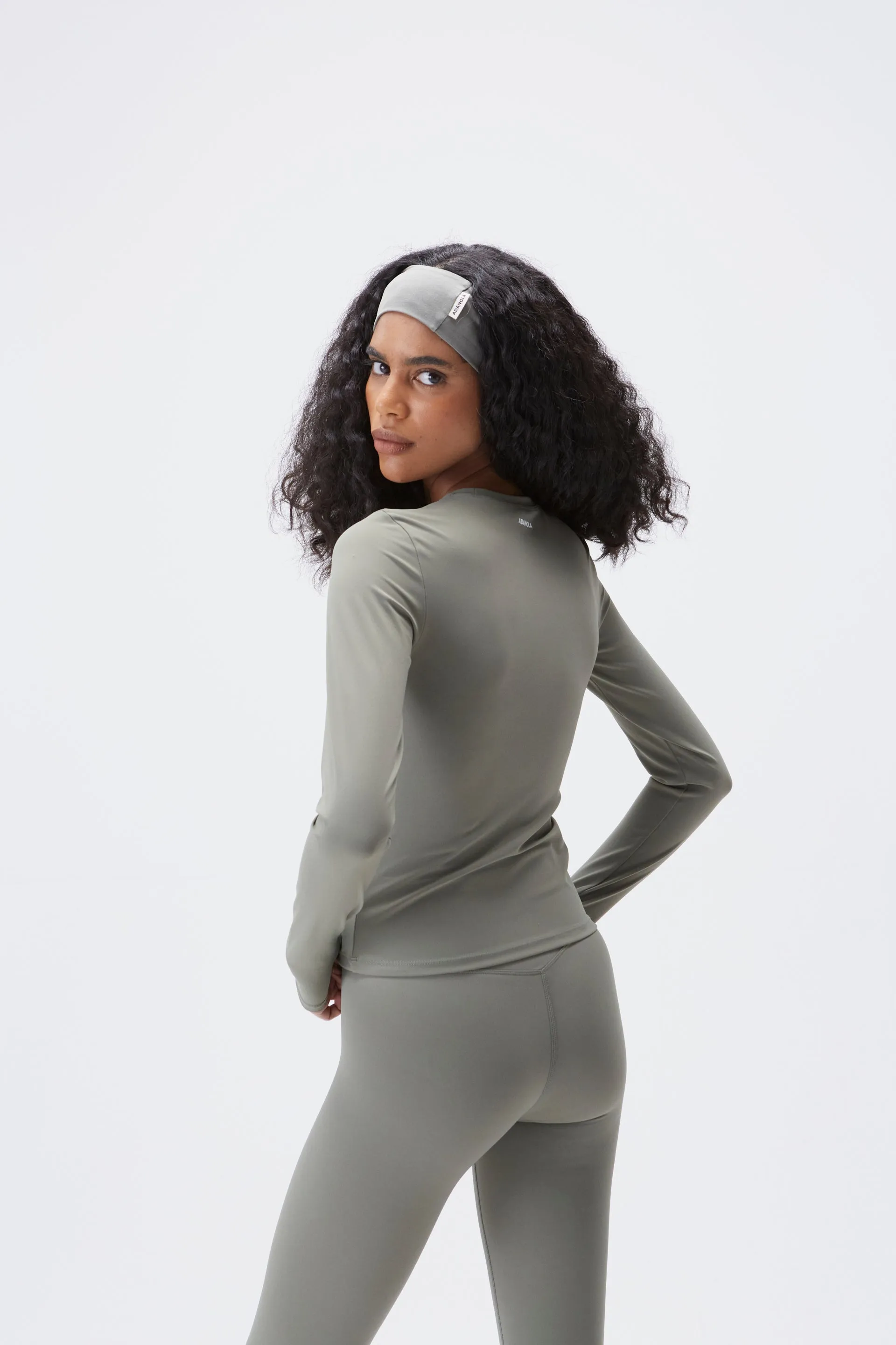 Ultimate Long Sleeve Longline Top - Olive Green