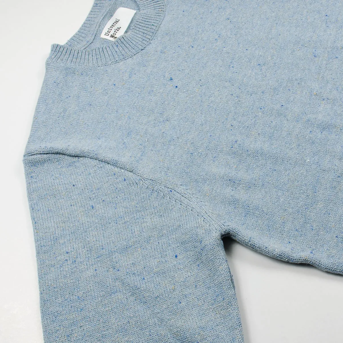 Universal Works - Loose Crew Jumper Cotton / Silk Knit - Cornish Blue