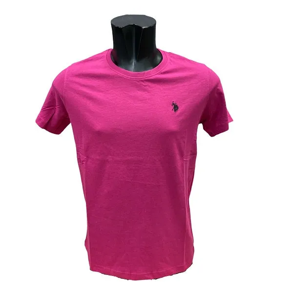 US Polo Assen Men's Mick T-shirt short sleeve 6150249351 357 fuchsia 