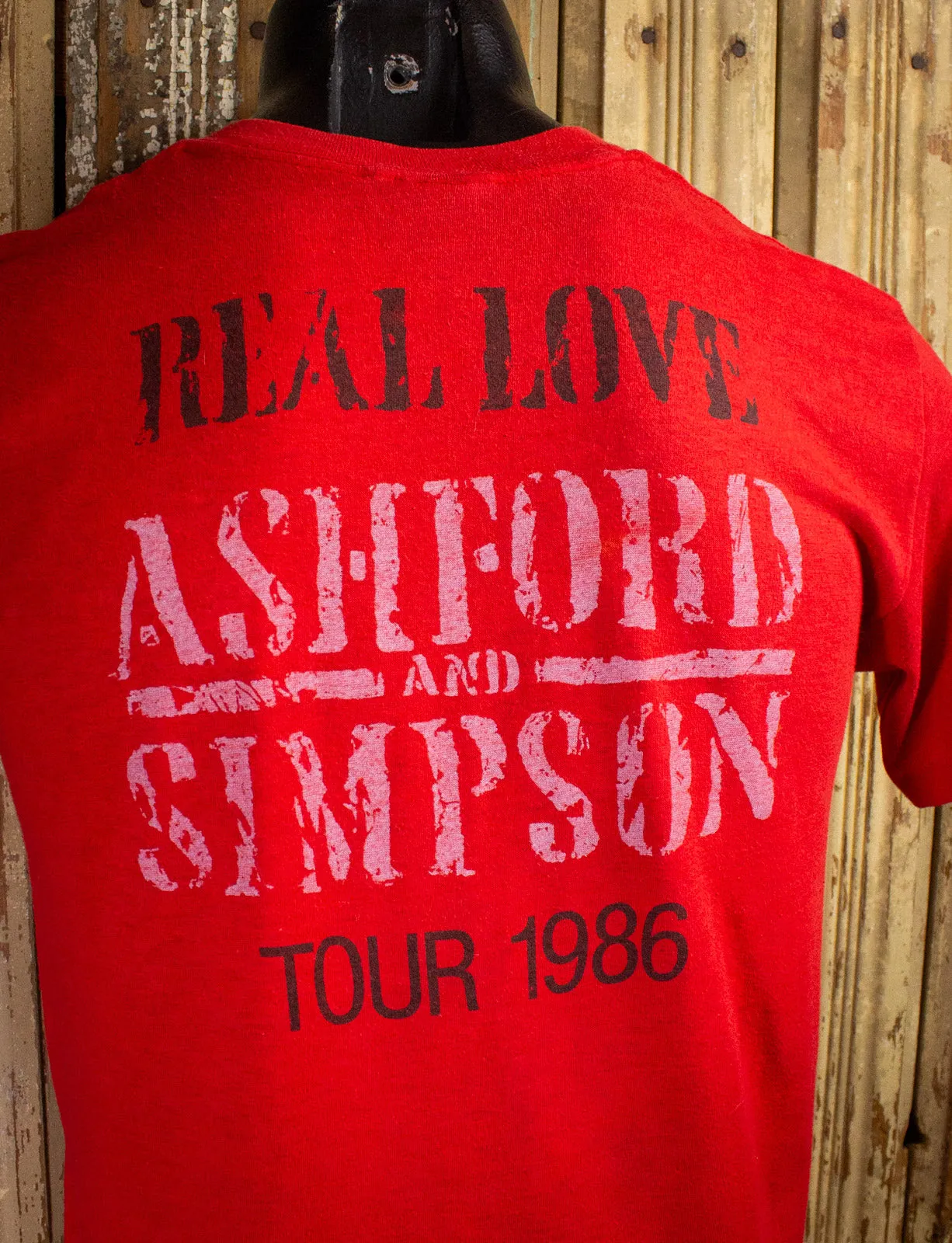 Vintage Ashford and Simpson Real Love Concert T Shirt 1986 Red Medium