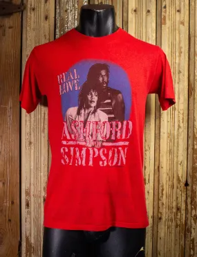 Vintage Ashford and Simpson Real Love Concert T Shirt 1986 Red Medium