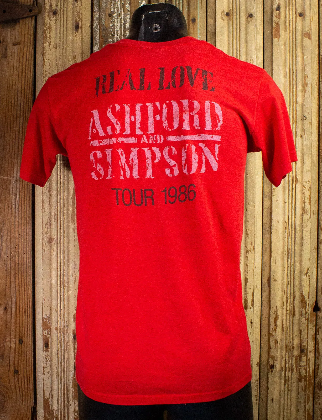 Vintage Ashford and Simpson Real Love Concert T Shirt 1986 Red Medium