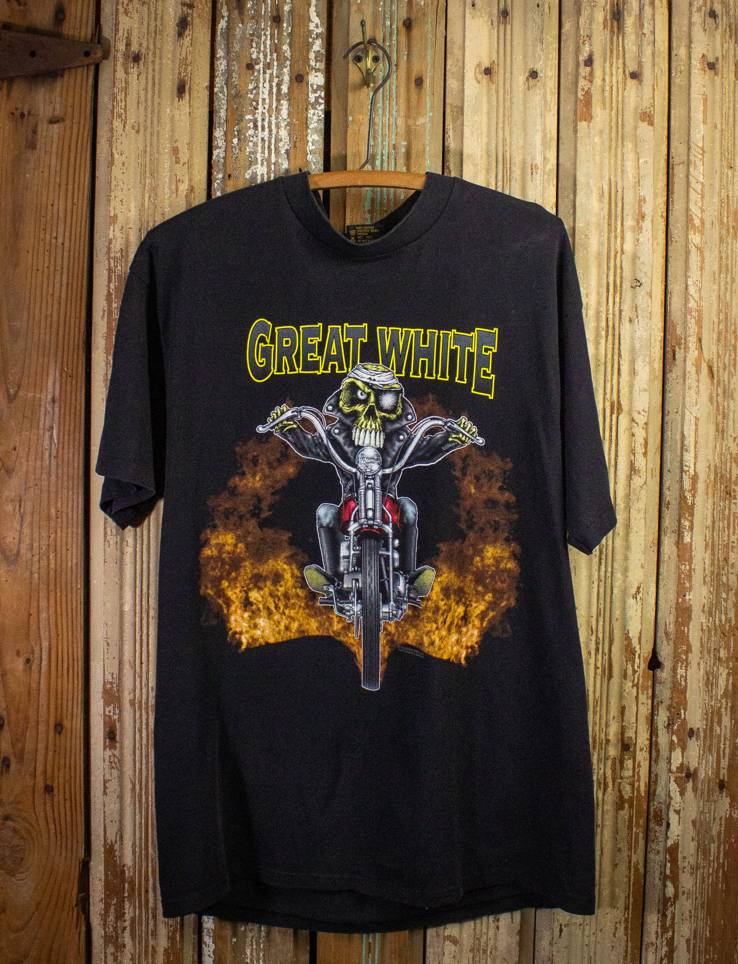 Vintage Great White Road Doggin' Concert T Shirt 1994-1995 Black Large