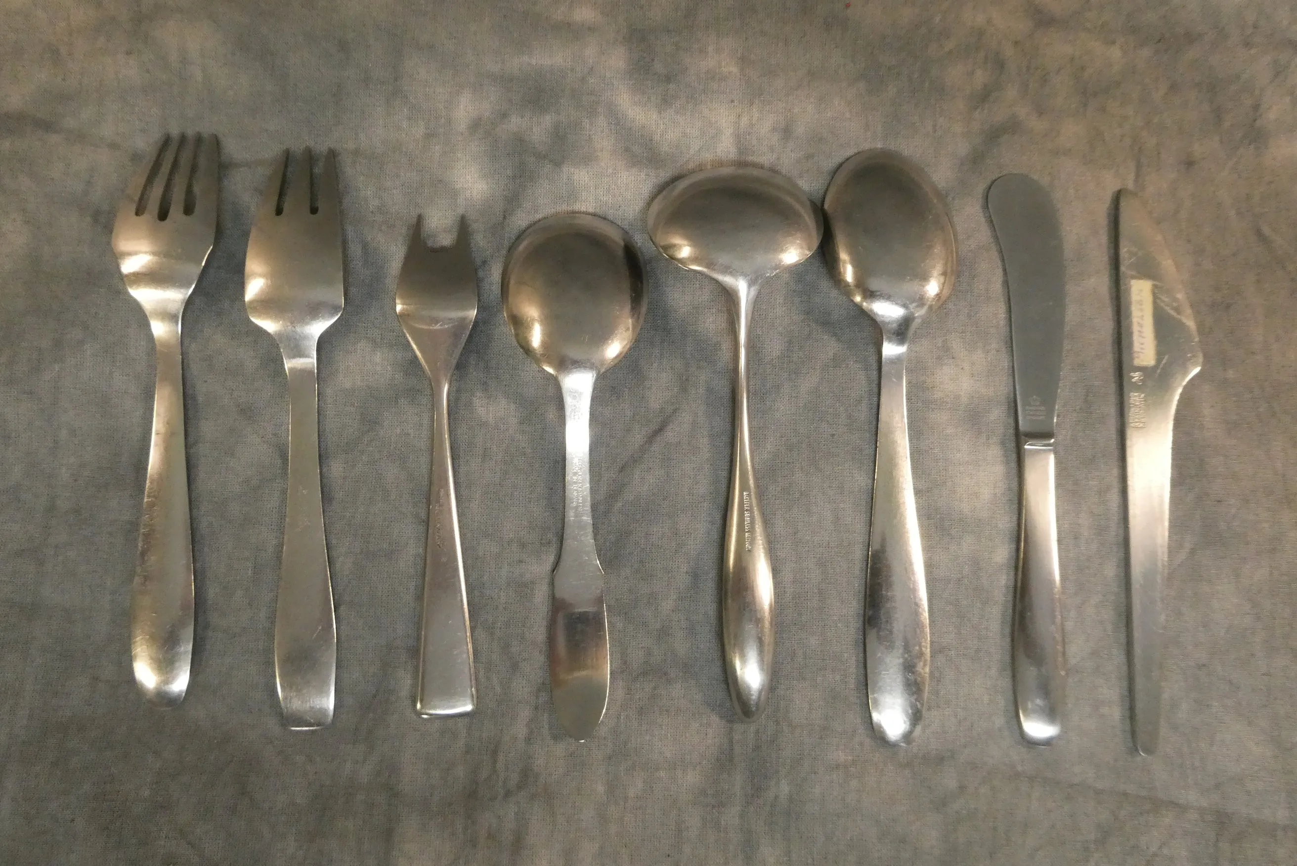 Vintage MCM Stainless Serving Utensils - Set of 8