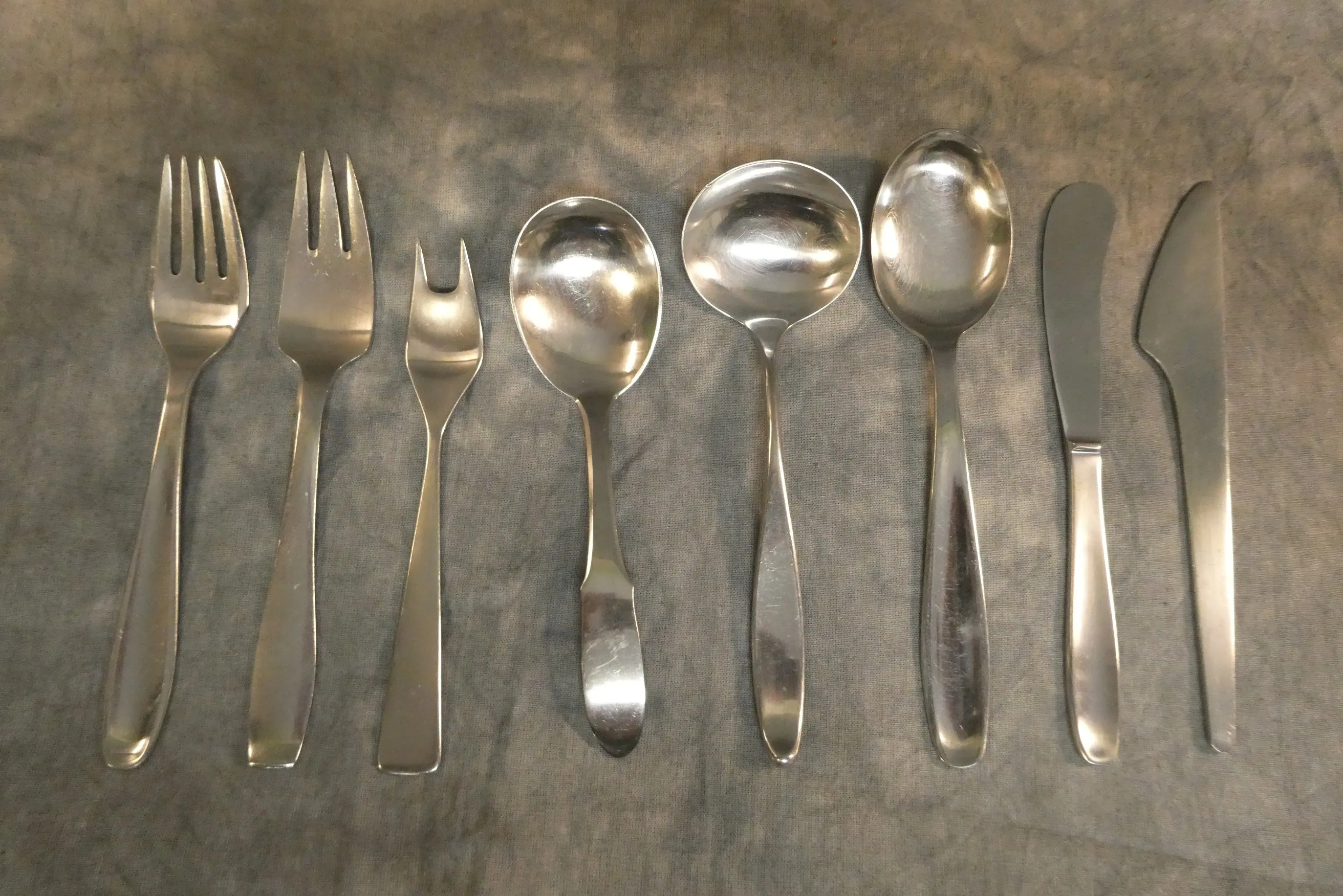 Vintage MCM Stainless Serving Utensils - Set of 8