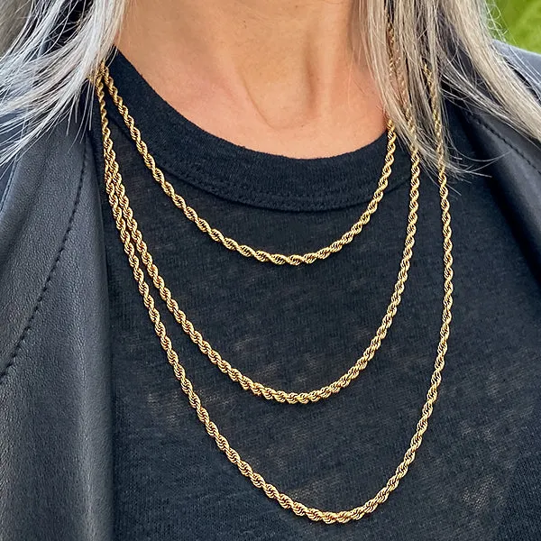 Vintage Rope Chain Necklace