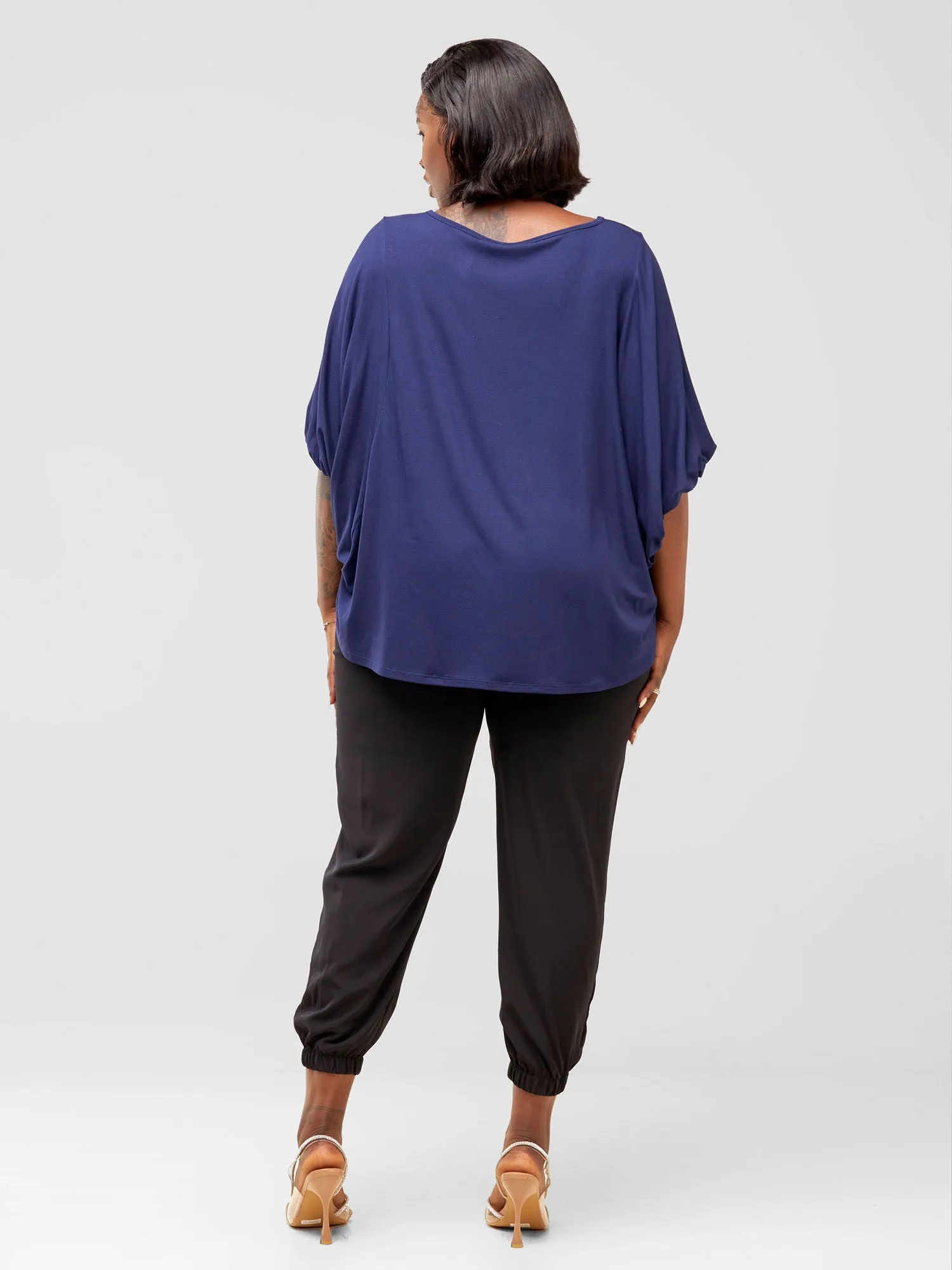 Vivo Safiya Dolman Top - Navy