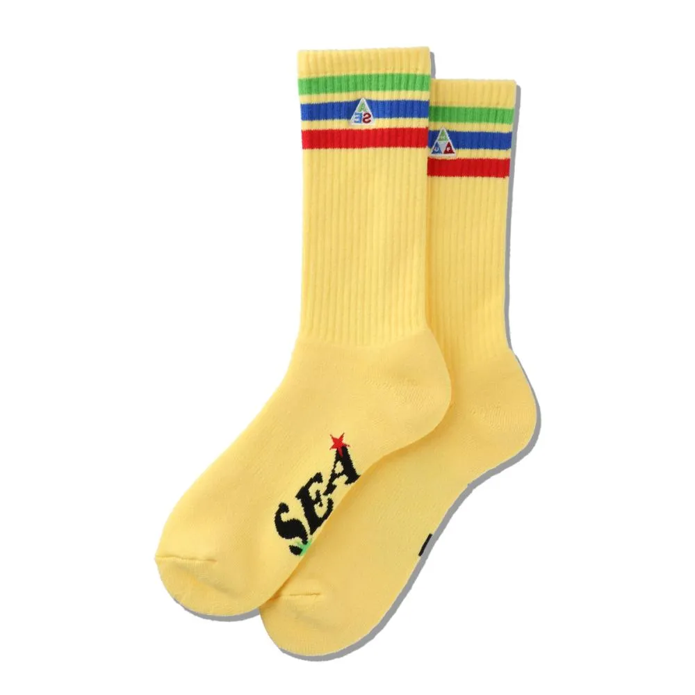 WIND AND SEA HUF × WDS CREW SOCKS-YELLOW