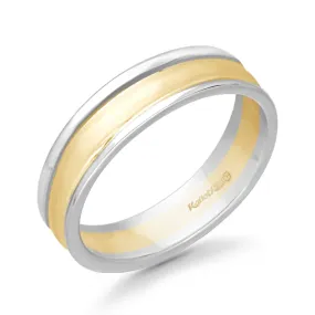 Yellow and White Gold Men's Ring