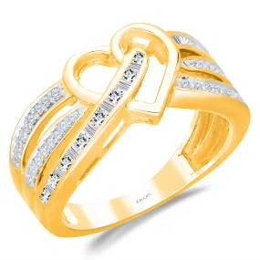 Yellow Gold Diamond Eternal Heart Ring