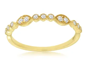 Yellow Gold Diamond Stackable Ring